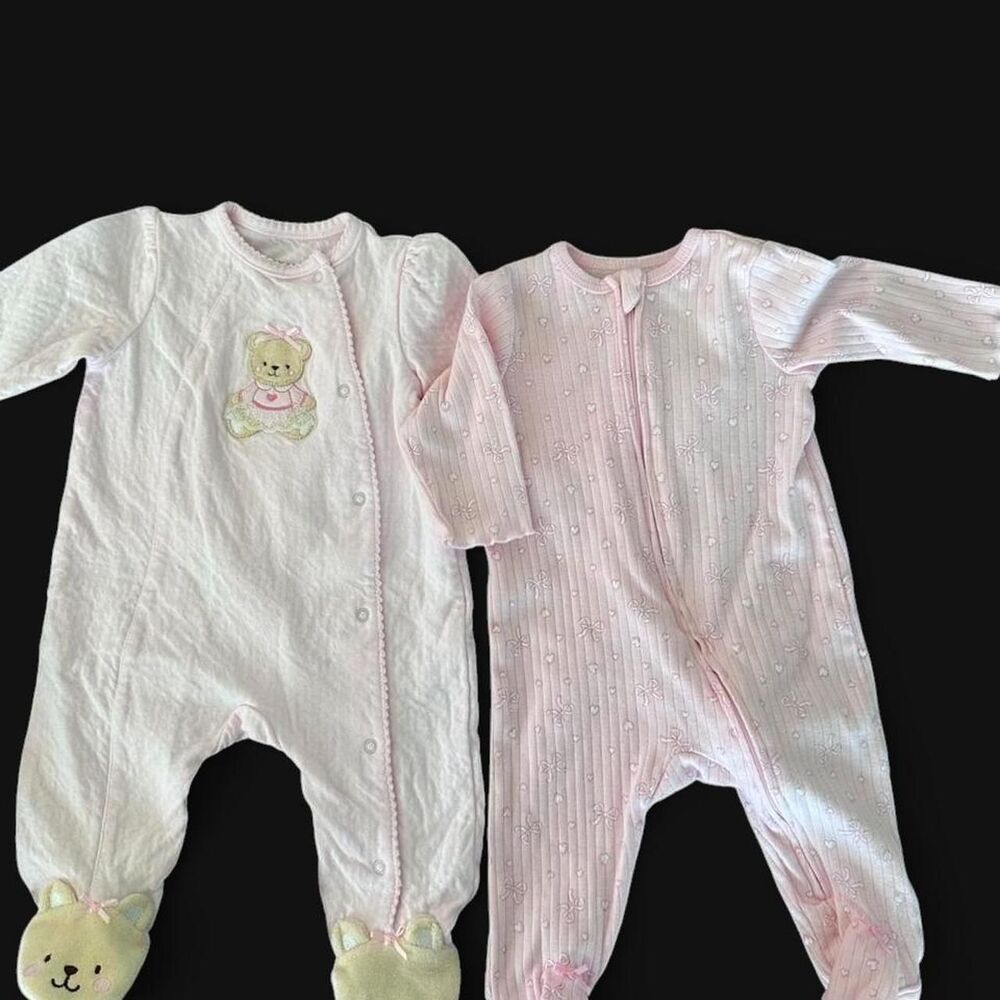 Little-me Pink Sleepsuits-babygrows